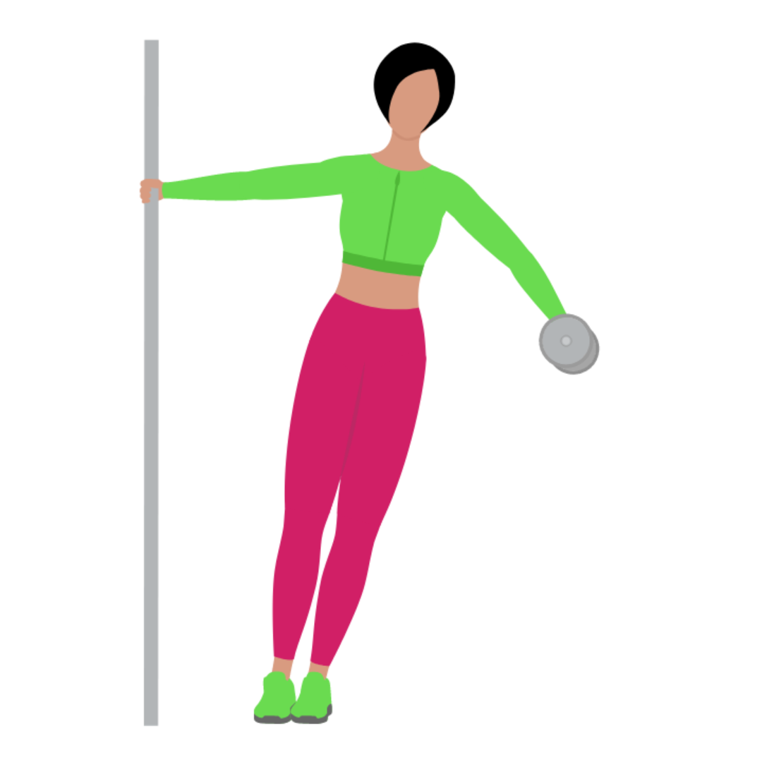 Dumbbell Leaning Lateral Raise