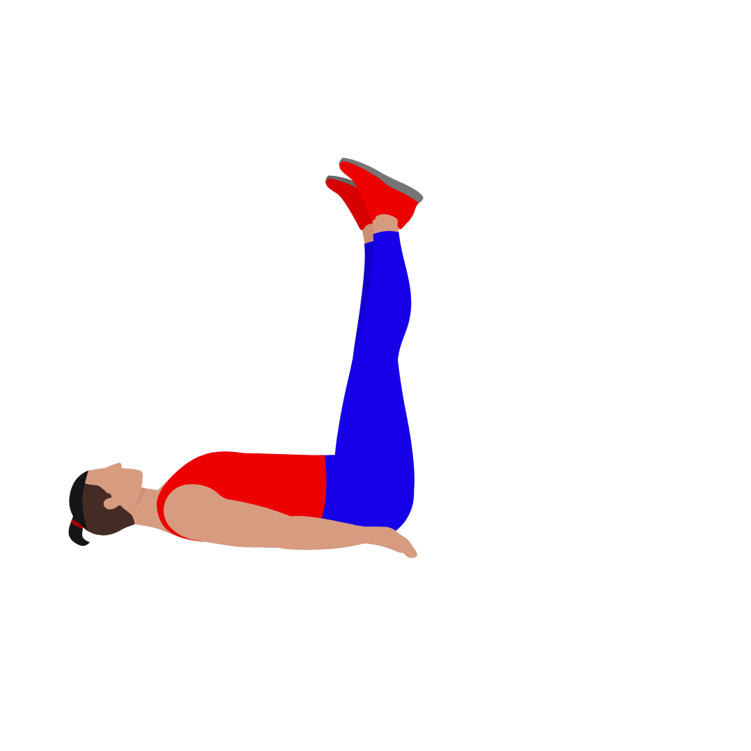 Alternating lying leg raise