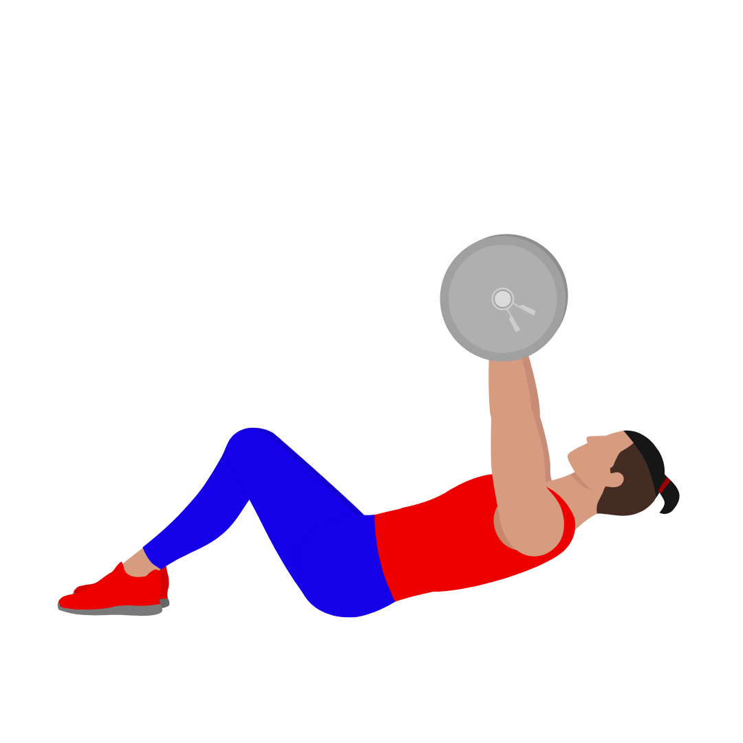 Barbell overhead sit up