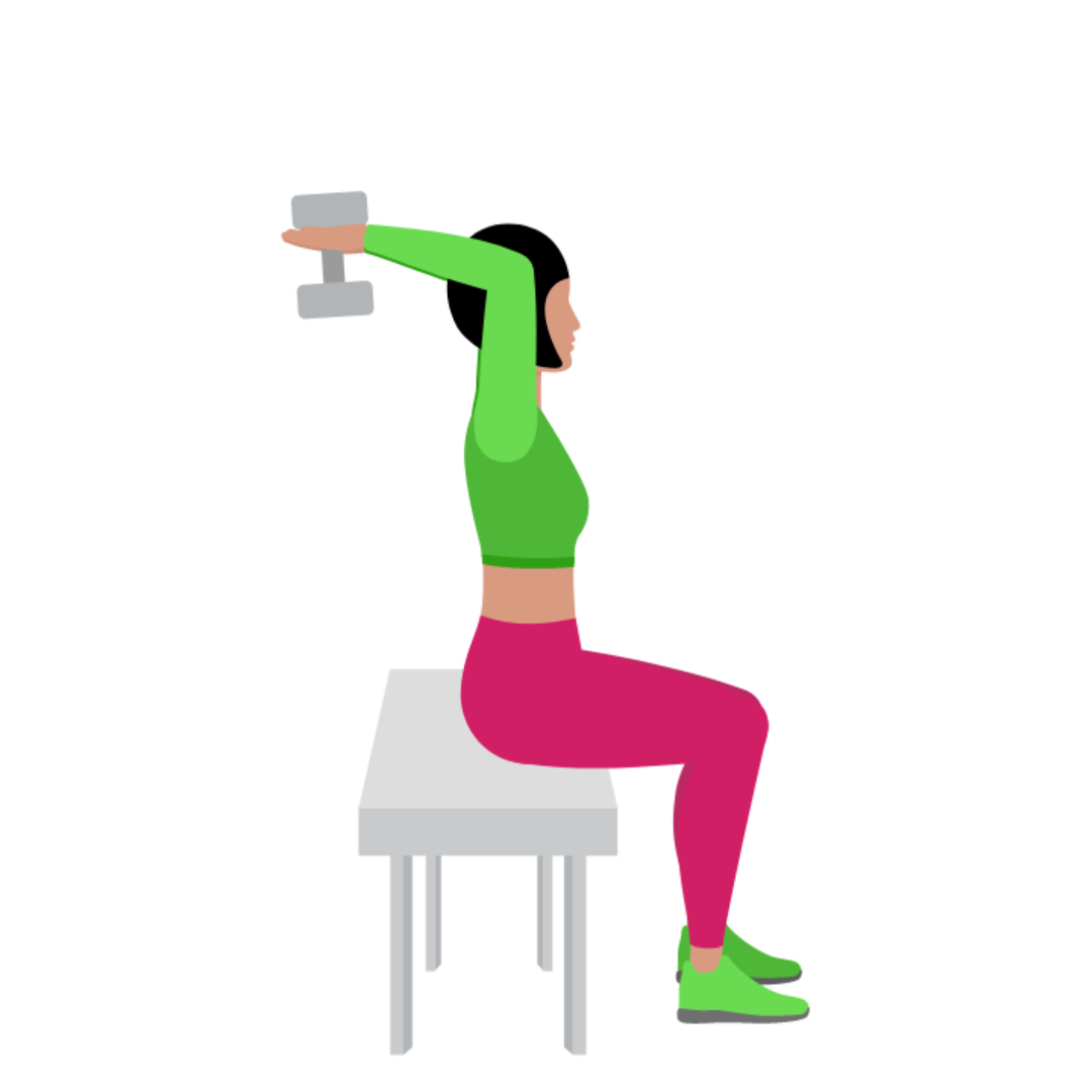 Dumbbell Seated Tricep Extension